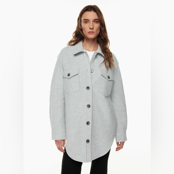 Wilfred Jackets & Blazers - ARITZIA WILFRED Ganna Shirt jacket. Shacket. Light grey  size XS